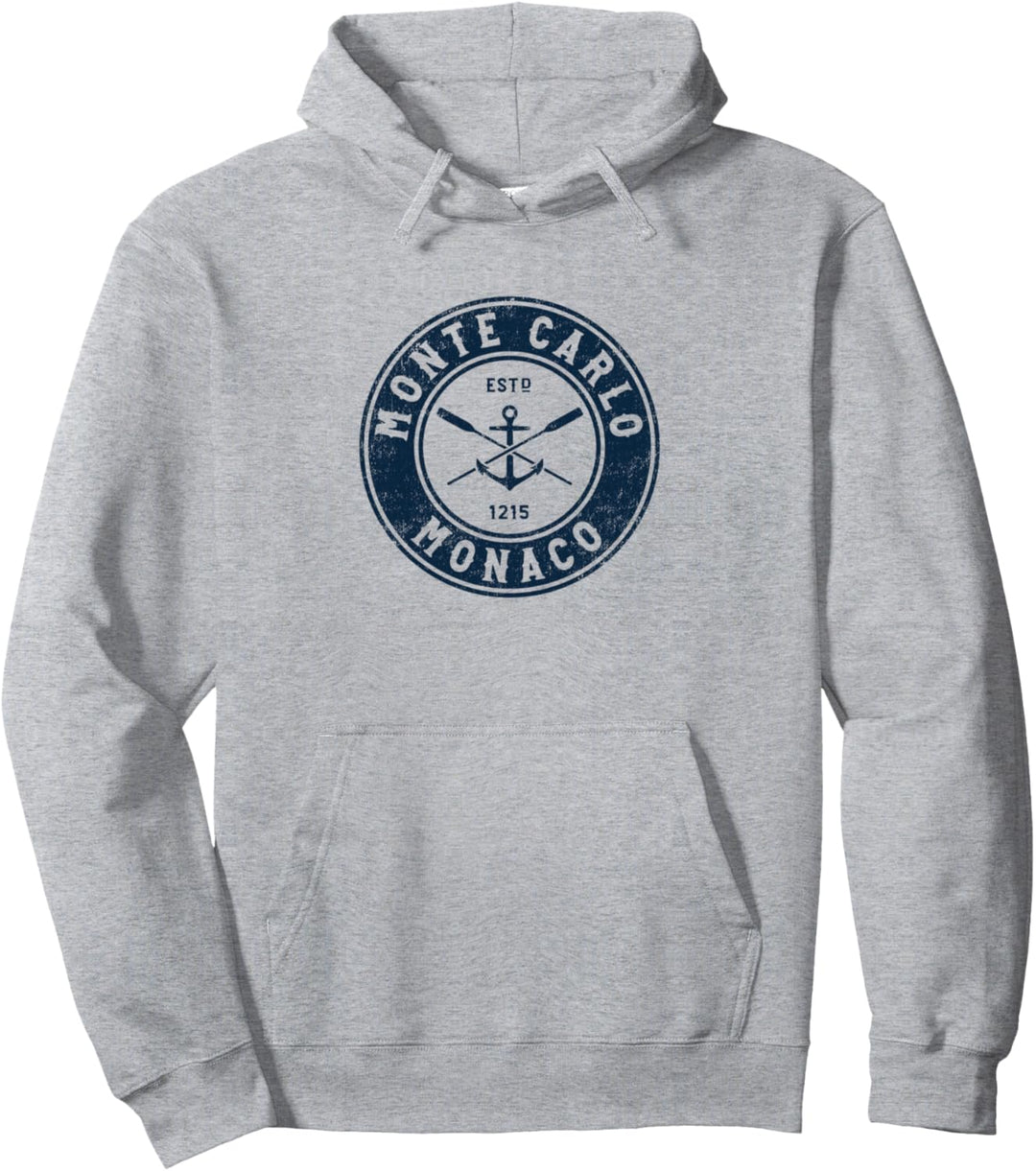 Monte Carlo Monaco Vintage Bootsanker & Ruder Pullover Hoodie
