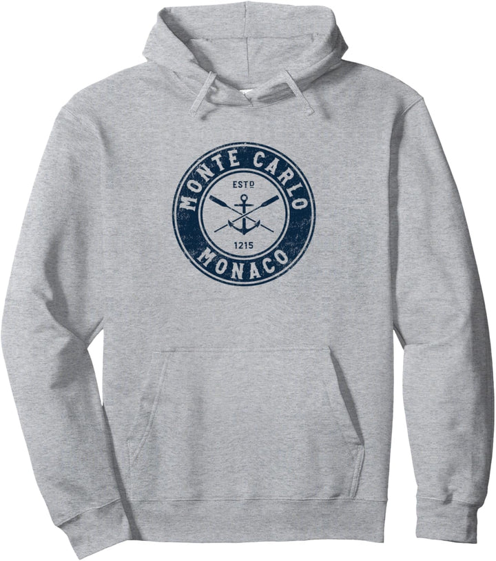 Monte Carlo Monaco Vintage Bootsanker & Ruder Pullover Hoodie