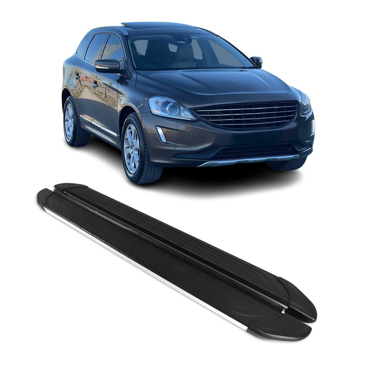 OMAC Trittbretter Seitenschweller Seitenschürze Kompatibel mit Volvo XC60 2009-2017 - 2X Aluminium H