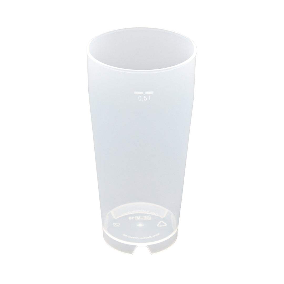50 Stück 0,5L Mehrwegbecher Willybecher PP transparent [Made in Germany]
