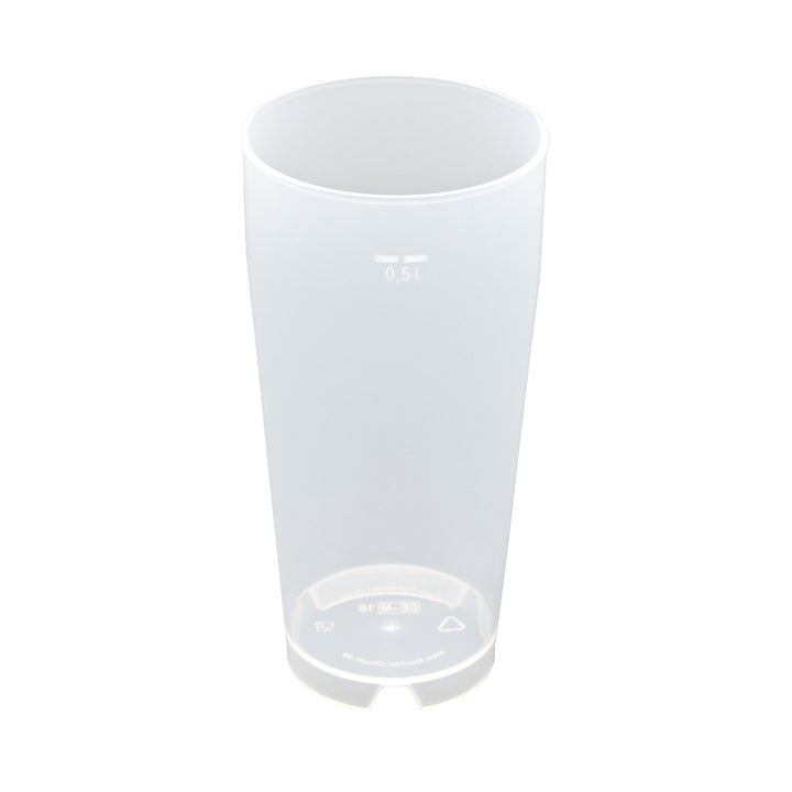 50 Stück 0,5L Mehrwegbecher Willybecher PP transparent [Made in Germany]