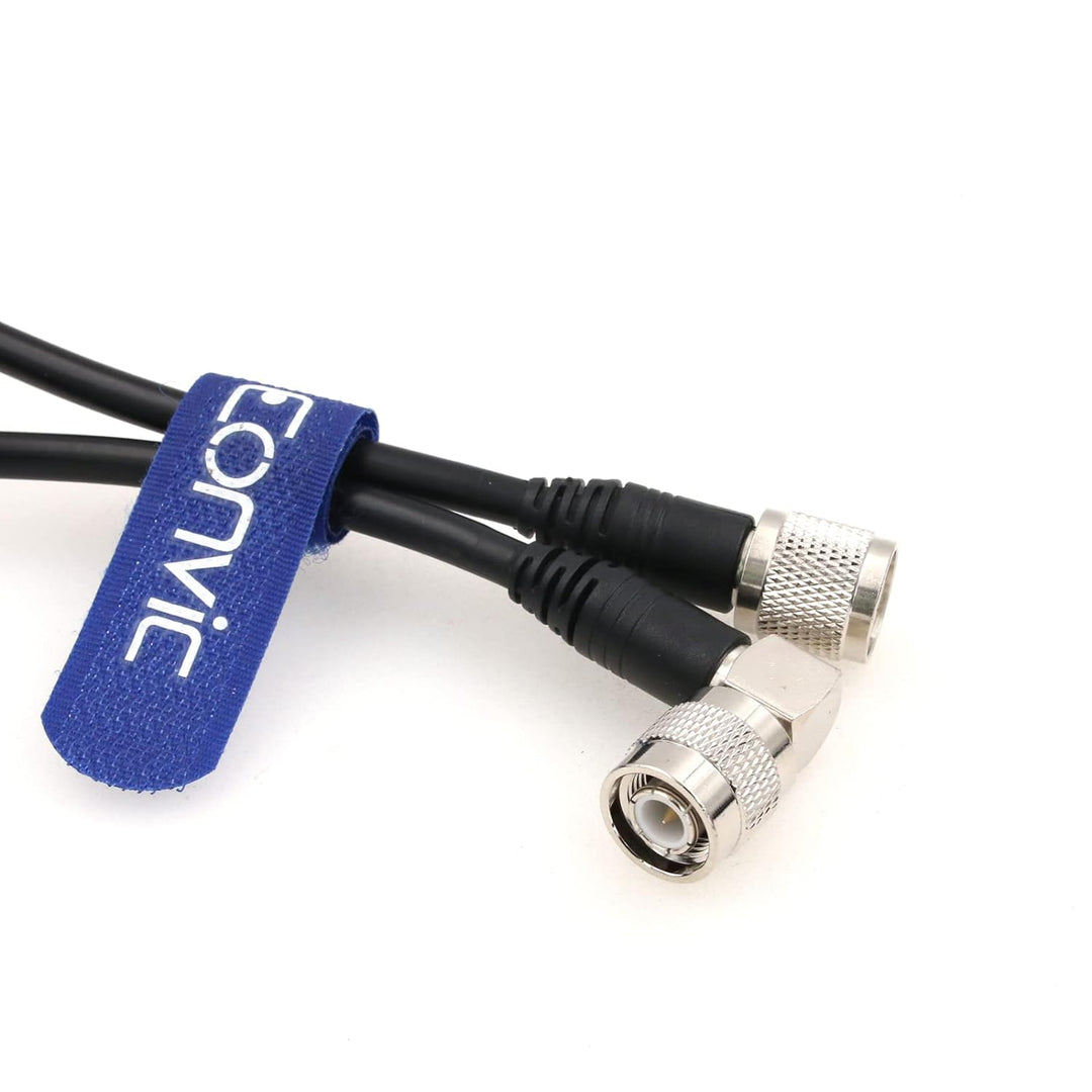 Eonvic GPS Antennenkabel Schwarz TNC zu TNC 90 Grad Flexibles Koaxialkabel RG223 für GNSS/GPS Empfän