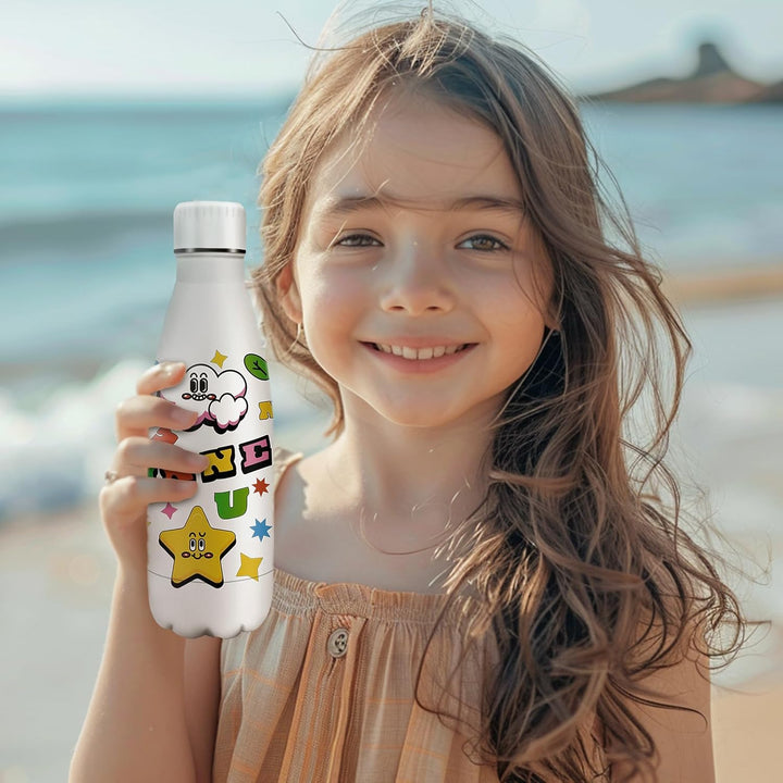 Grsta Trinkflasche Kinder, Thermosflasche 350 ml, Trinkflasche Kinder Auslaufsicher, Trinkflasche Ki