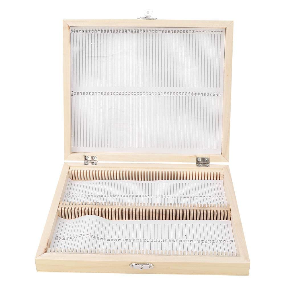 100PCS Reines Massivholz handgefertigt Biologie Glas vorbereitet Mikroskop Objektträger Proben Holzd