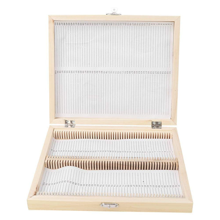 100PCS Reines Massivholz handgefertigt Biologie Glas vorbereitet Mikroskop Objektträger Proben Holzd