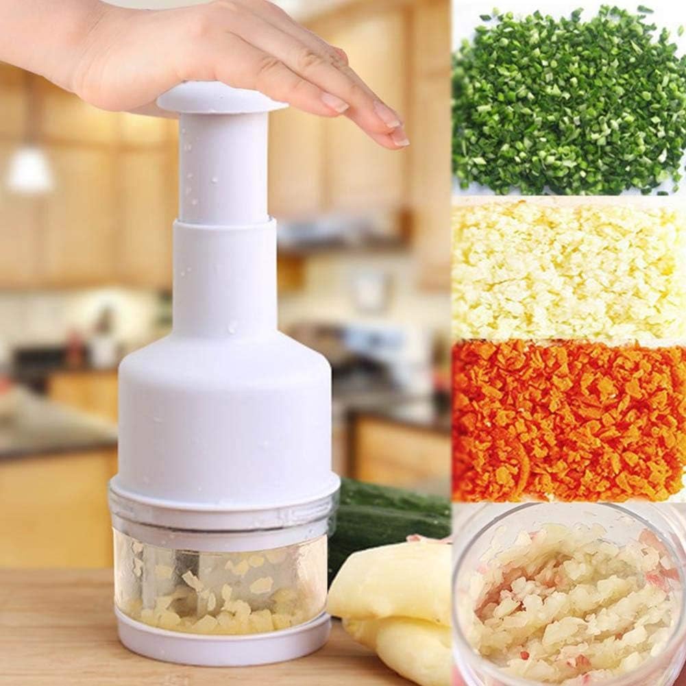 BuyWeek Zwiebel Zerkleinerer, Manuell Knoblauchpresse Multifunktionaler Gemüse Knoblauch Zwiebelschn