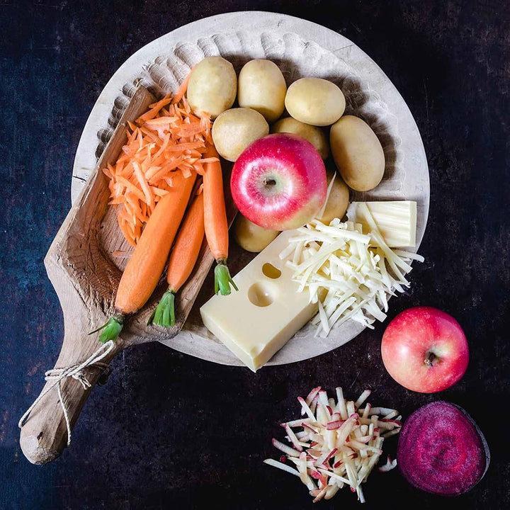 Microplane Küchenreibe Sehr Grob für Kartoffel, Zucchini, Karotte, Apfel, Kohl und Käse in Schwarz m