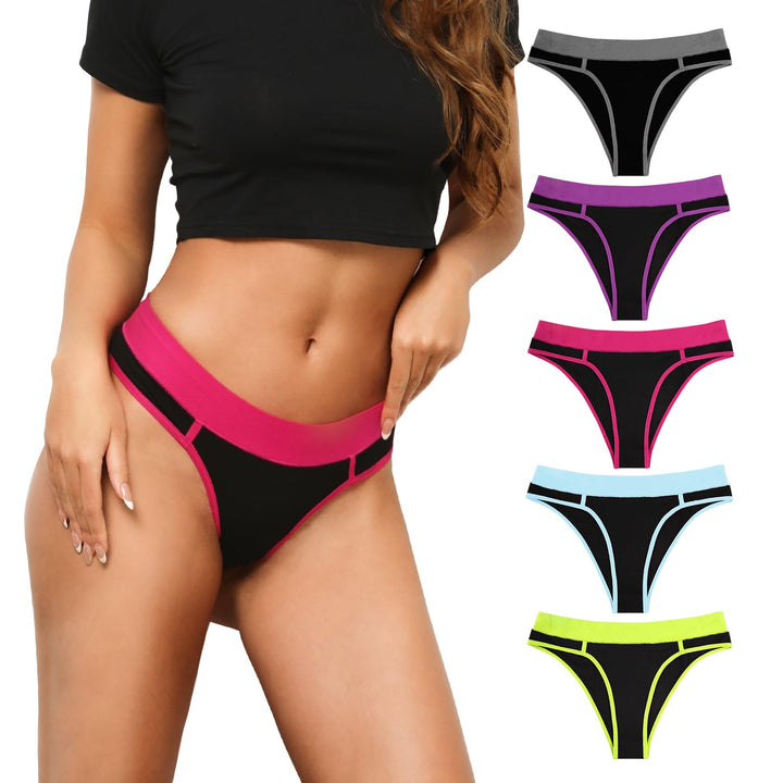 PHOLEEY 5er Pack Slips Damen Baumwolle Unterhosen Unterwäsche Frauen Atmungsaktiv Weich Bequem Slip
