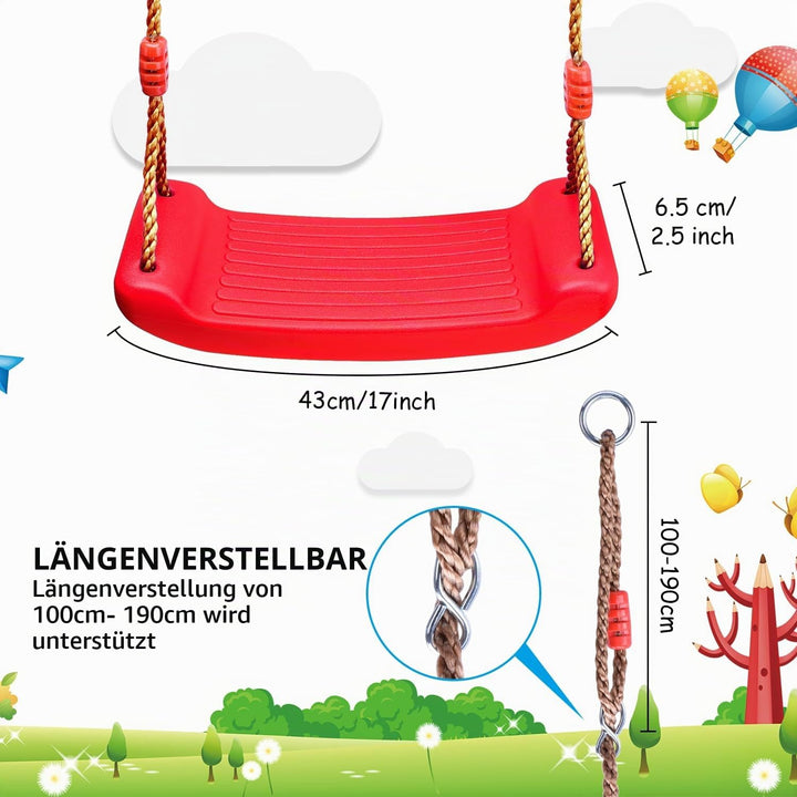 Schaukel Garten Kinderschaukel Schaukelsitz Schaukelbrett Brettschaukel für Kinder zum Schaukeln Out