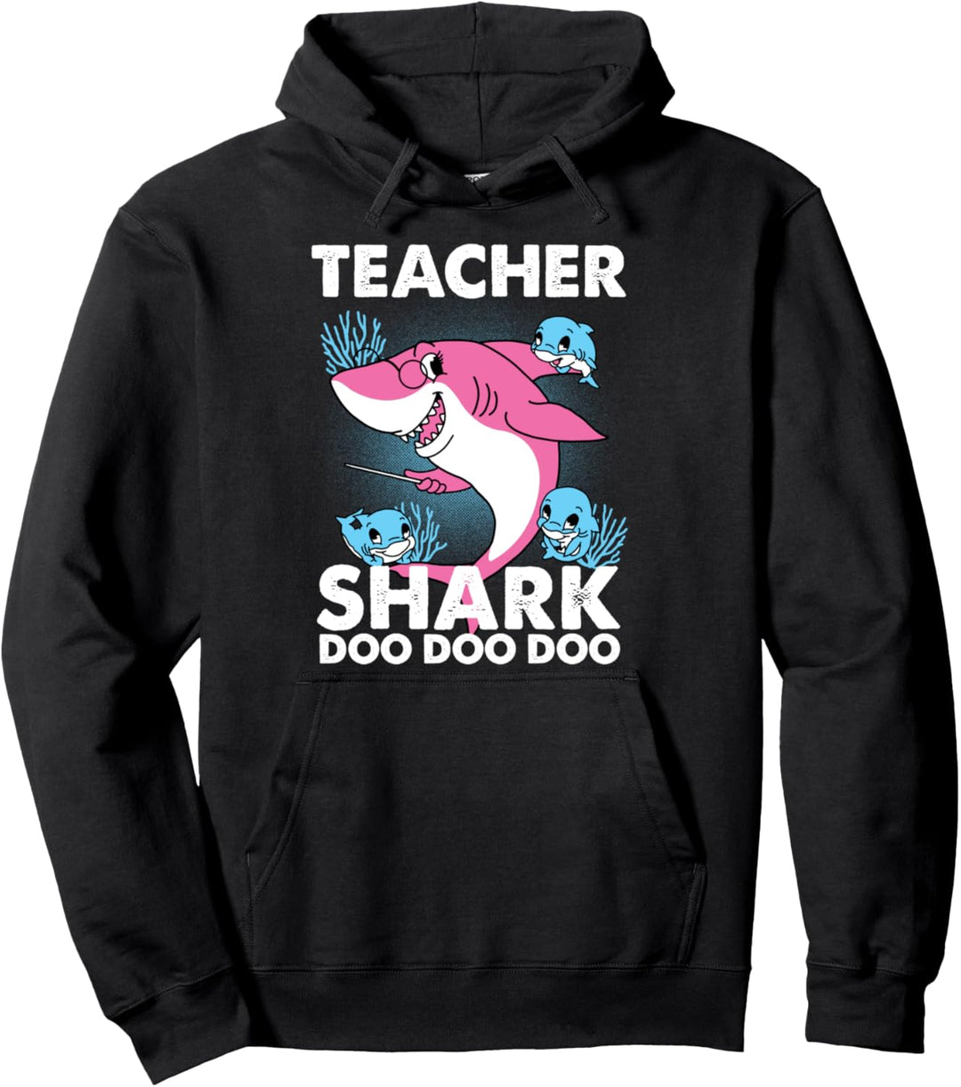 Lehrer Hai Schule Lehrerin Schüler Grundschule Geschenk Pullover Hoodie
