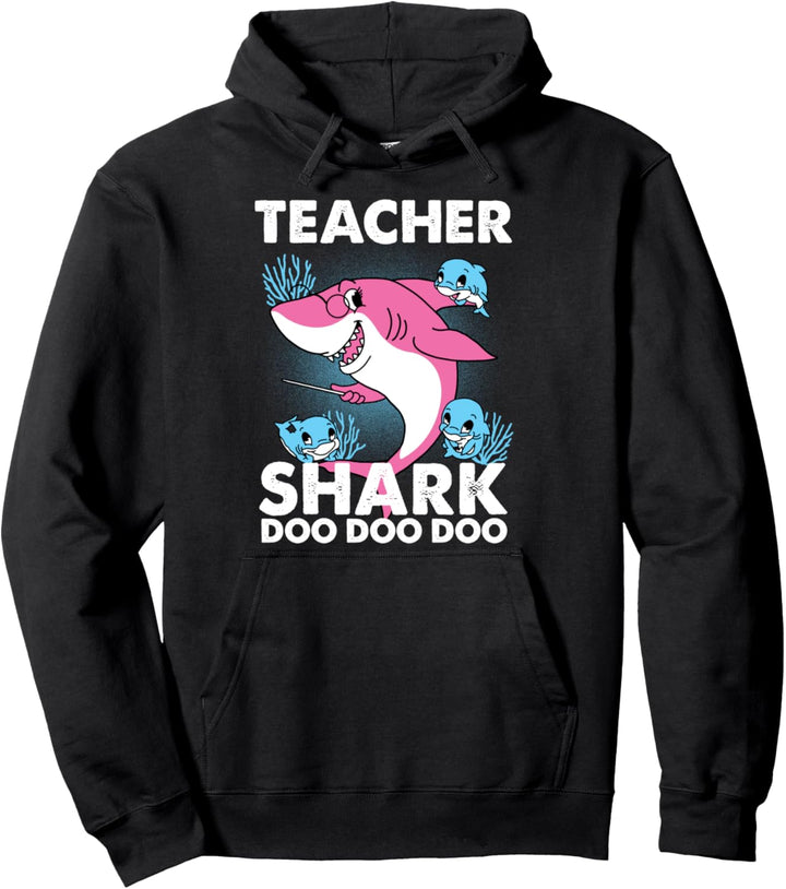 Lehrer Hai Schule Lehrerin Schüler Grundschule Geschenk Pullover Hoodie