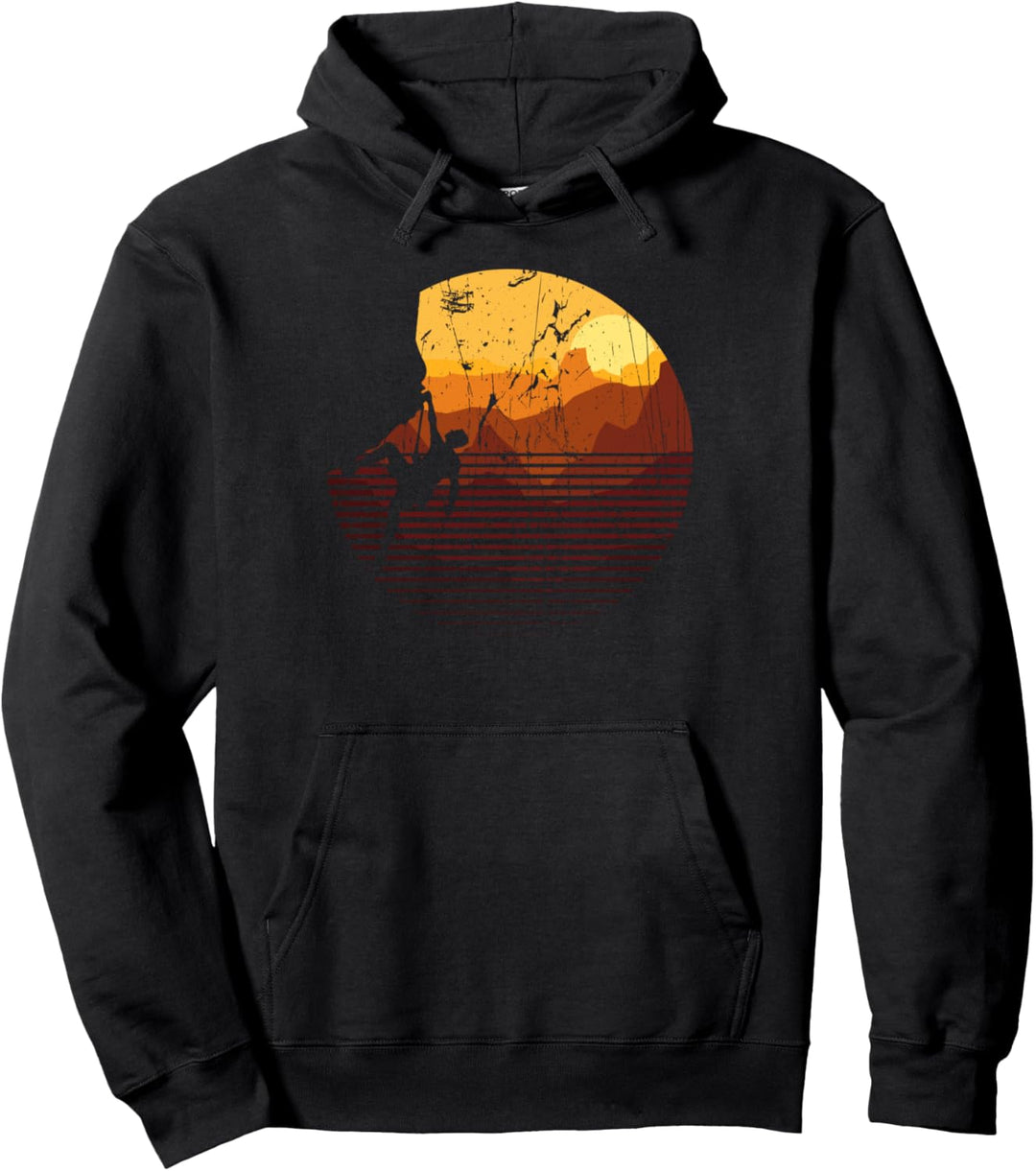 Felsklettern Berge Männer Kletterer Pullover Hoodie