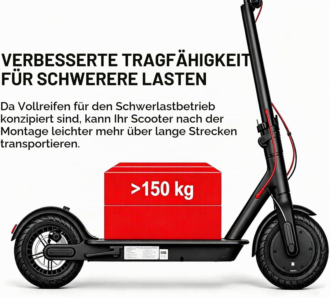 COASTA 2 Stück 10x2.125 Solid Reifen Schlauchloser - Passend für Vollgummireifen für Xiaomi 4Pro/4Li