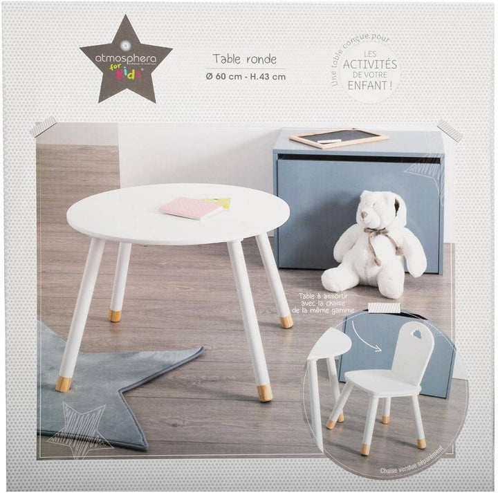 Kindertisch Douceur weiss - Weiss - Atmosphera créateur d'intérieur