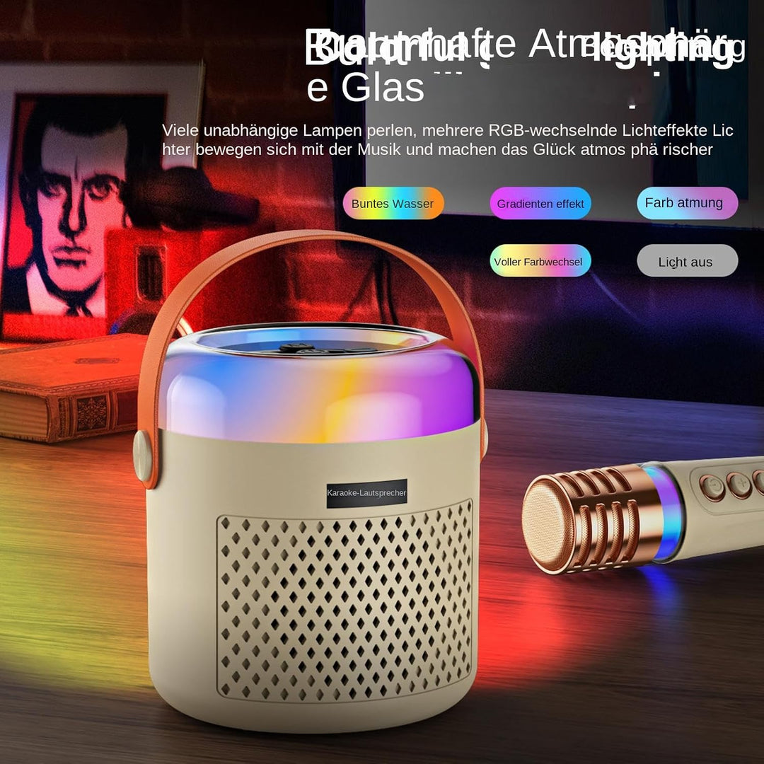 Karaoke-Gerät für Kinder | Musikabspieler Mit LED-Lichtern - Karaoke-Maschine Als Spielzeug Mit Mikr