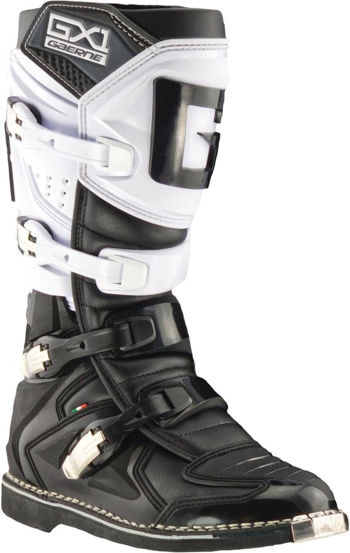 Gaerne Motocross-Stiefel GX-1 Weiss/Schwarz Weiss 45 EU, Weiß 45 EU