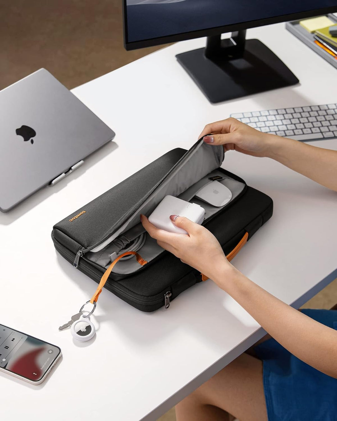 tomtoc 360° Laptoptasche für 15-Zoll MacBook Air M4/A3241 M3/A3114 M2/A2941, 15'' MacBook Pro A1990