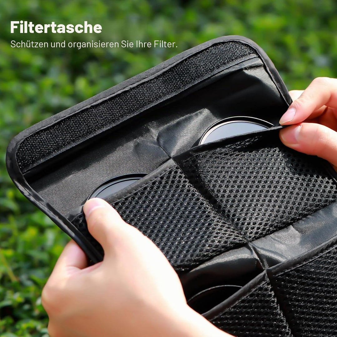 NEEWER 77mm ND Filter Set ND2 ND4 ND8 ND16, Objektivreinigungsstift, Filterbeutel, Graufilter Set, k