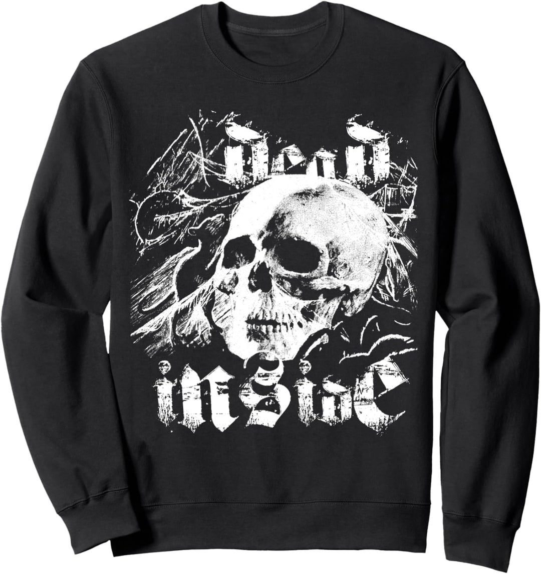 Blackcraft Vintage Dead Inside Skull Der Sensenmann Tod Sweatshirt