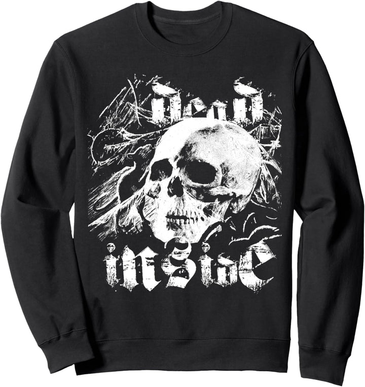 Blackcraft Vintage Dead Inside Skull Der Sensenmann Tod Sweatshirt