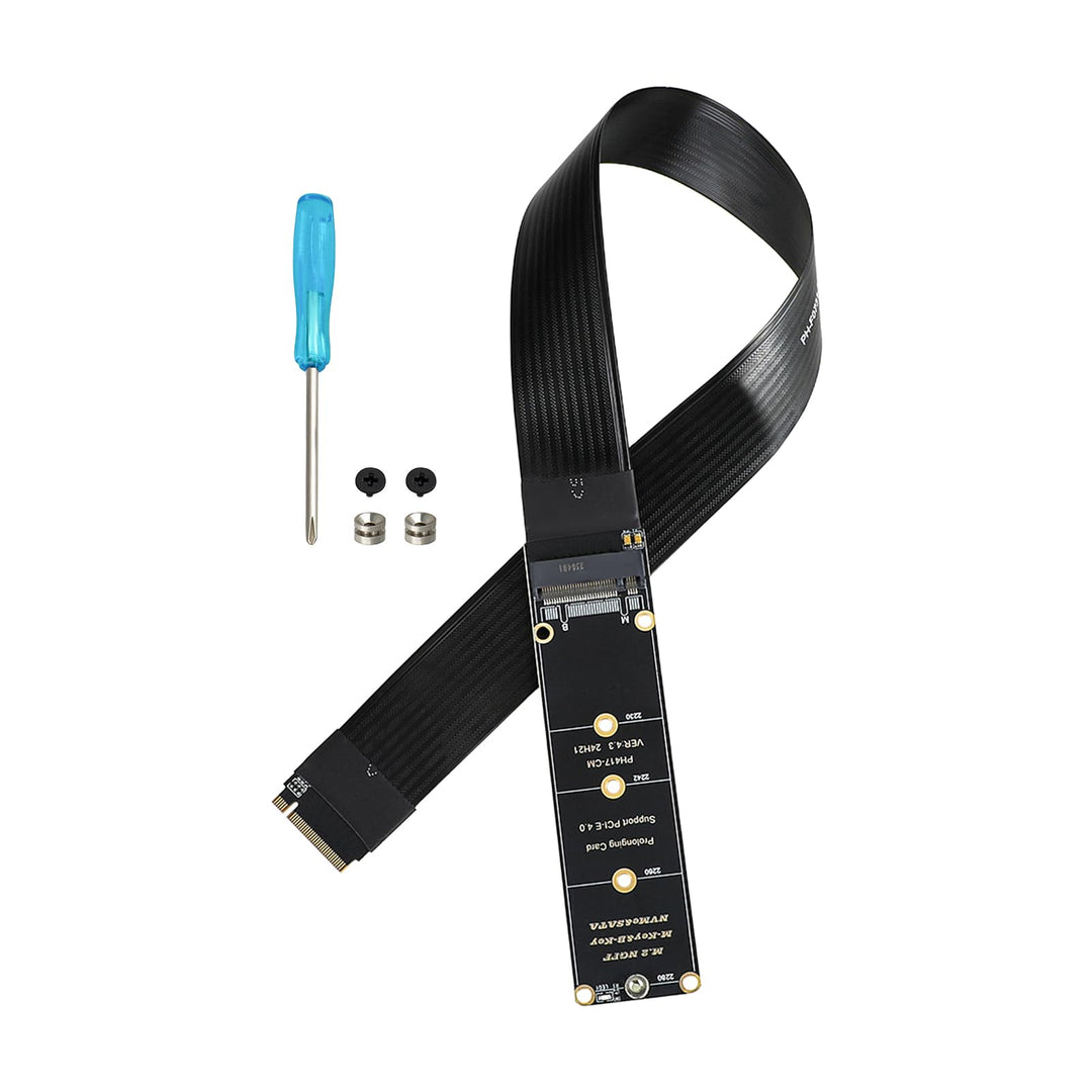eMagTech NGFF M-Key NVME Stecker auf Buchse PCI-E 4.0 Verlängerungskabel für Motherboard SSD 2230 22