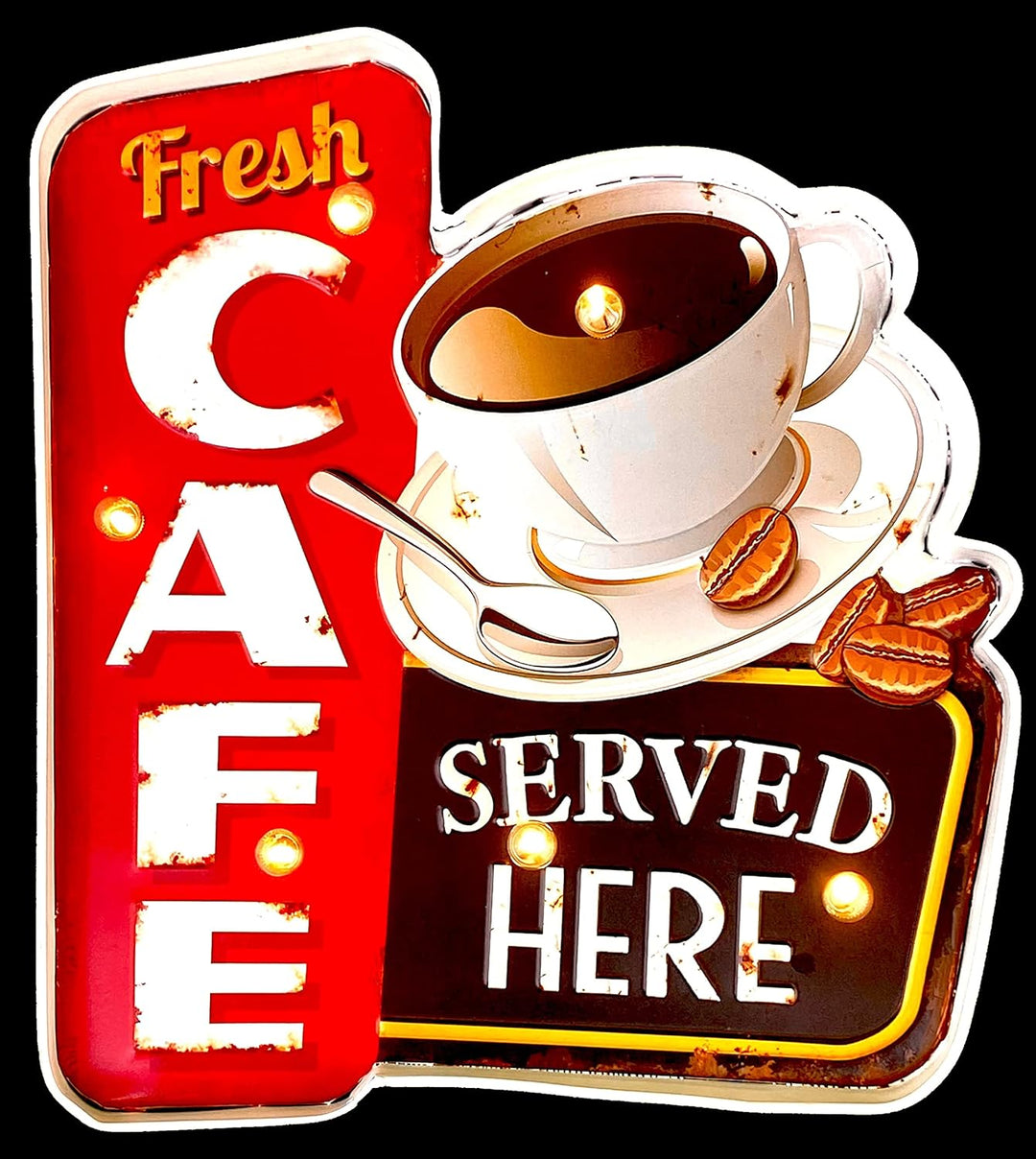Restaurant-Wandbehänge Retro-Schild Kaffee – Original Diilihiiri von American Retro Sign Company. Ca