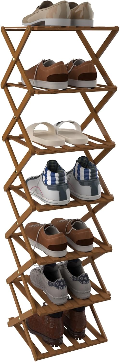 Schuhschrank für den Aussenbereich, wasserdicht, Schuhregal, Holz, Schuhregal, hoch und schmal, für