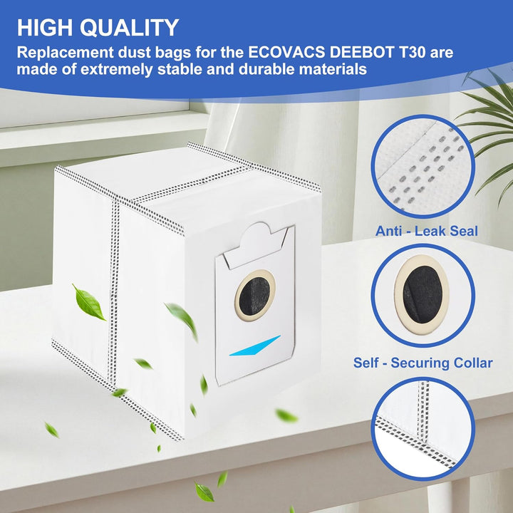 16 Stück Staubbeutel für Ecovacs Deebot T30 Pro Omni / T30 Omni / T30S / T30S PRO / X5 Omni/Deebot X