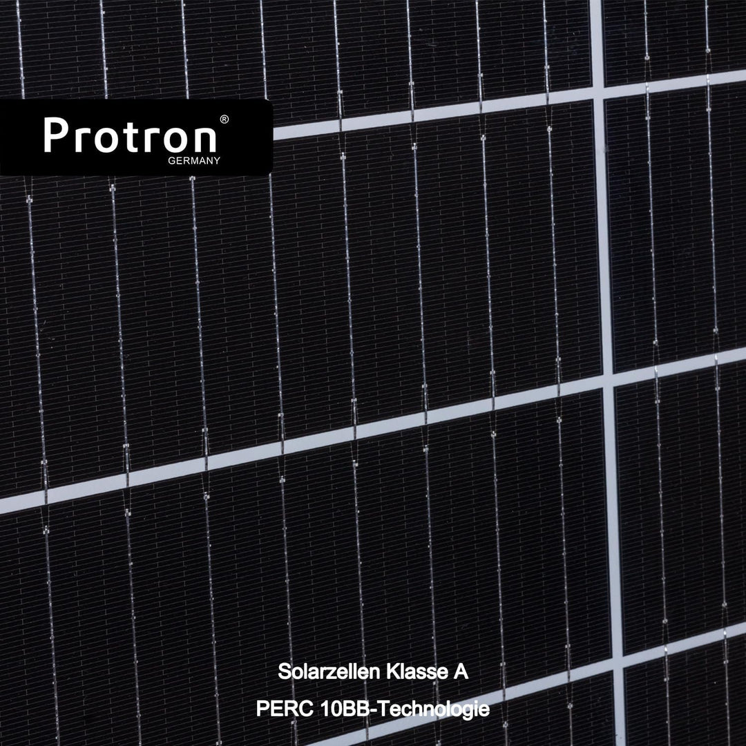 Protron 100W Slim Solar Monokristalline Solarmodul Photovoltaik Solarpanel 12V oder 24V Systeme - P-