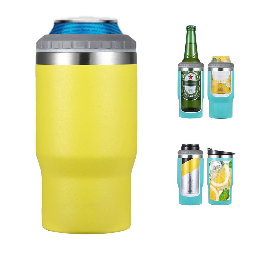 400 ml Dosenisolator, Zwei-Wege-Deckel, doppelwandig, Edelstahl, isolierter Dosenkühler, Bierflasche