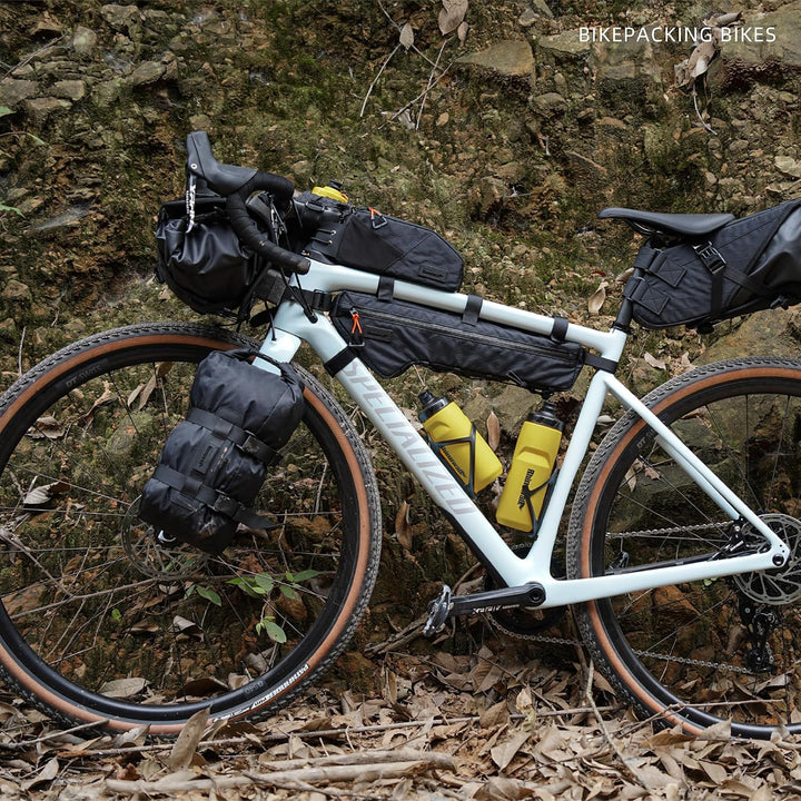 Fahrrad Oberrohrtasche 1,2L Wasserdicht Fahrrad Rahmentasche mit Schraub- oder Gurtbefestigung Doppe