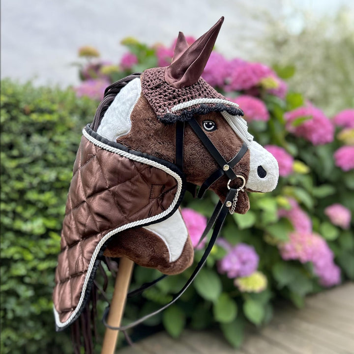 Zubehör-Set für Hobby Horse und Stickpferd: Halfter mit Führstrick + Decke + Fliegenhaube
