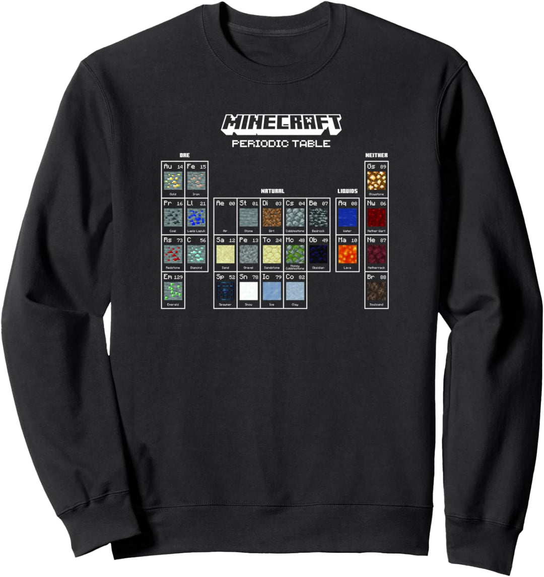 Minecraft Periodic Table Of Blocks Sweatshirt