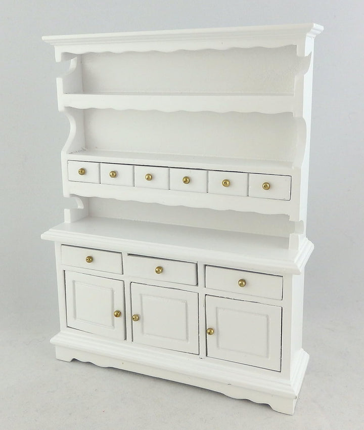 Melody Jane Puppenhaus Miniatur Küche Esszimmer Möbel Weiss Holz Kommode Schrank