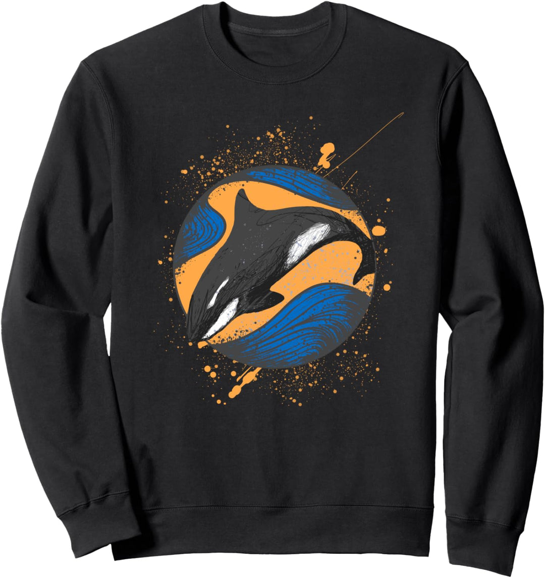 Rette die Wale Nautical Ocean Killer Whale Sea Conservation Sweatshirt