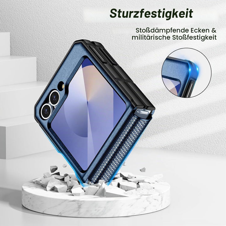 Doeshine Samsung Galaxy Z Flip 6/7 FE Hülle [Not für Flip 7] mit Ständer &amp; Kameraschutz, Ganzkörper