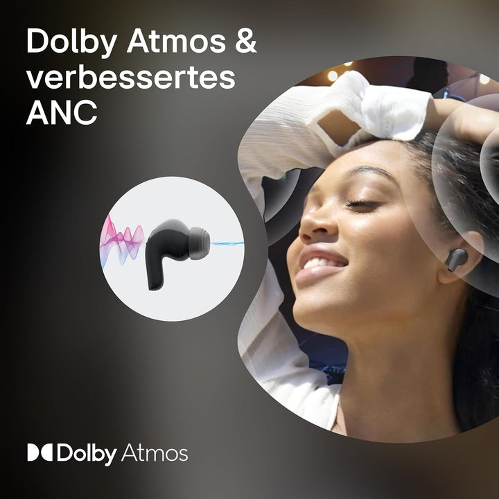 LG TONE Free DT80Q In-Ear Bluetooth Kopfhörer mit Dolby Atmos-Sound, MERIDIAN-Technologie, ANC (Acti