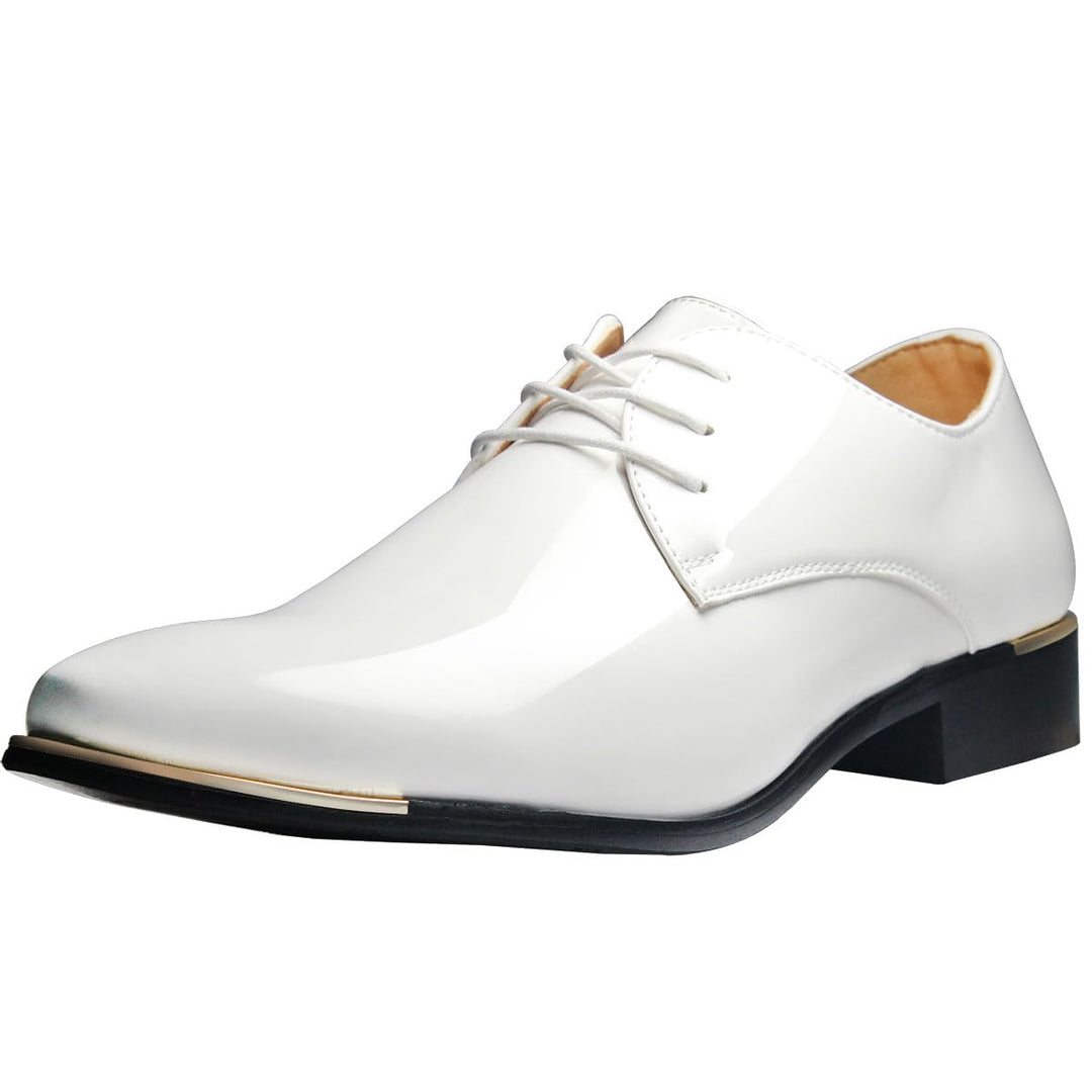 zpllsbratos Herren Lederschuhe Lackschuhe Derby Schnürhalbschuhe Oxford Hochzeit Schuhe 38-48 47 EU