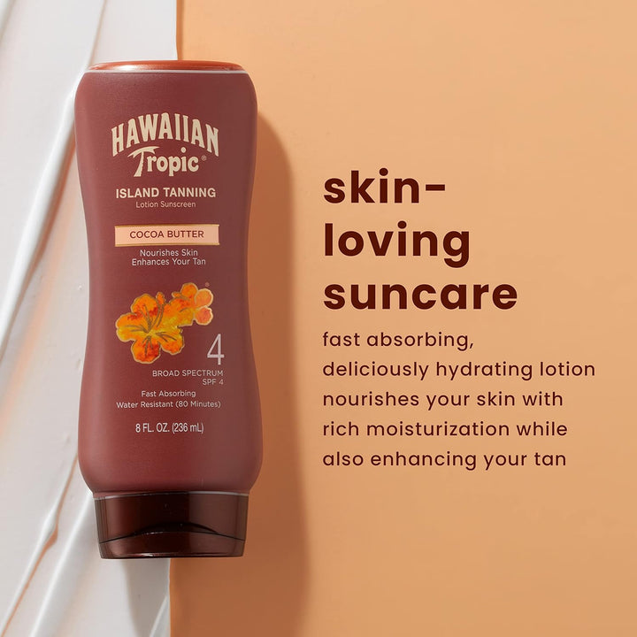Hawaiian Tropic Tanning Lotion SPF#4 235 ml (Sonnenschutzmittel) LSF 4 236 ml (1er Pack), LSF 4 236