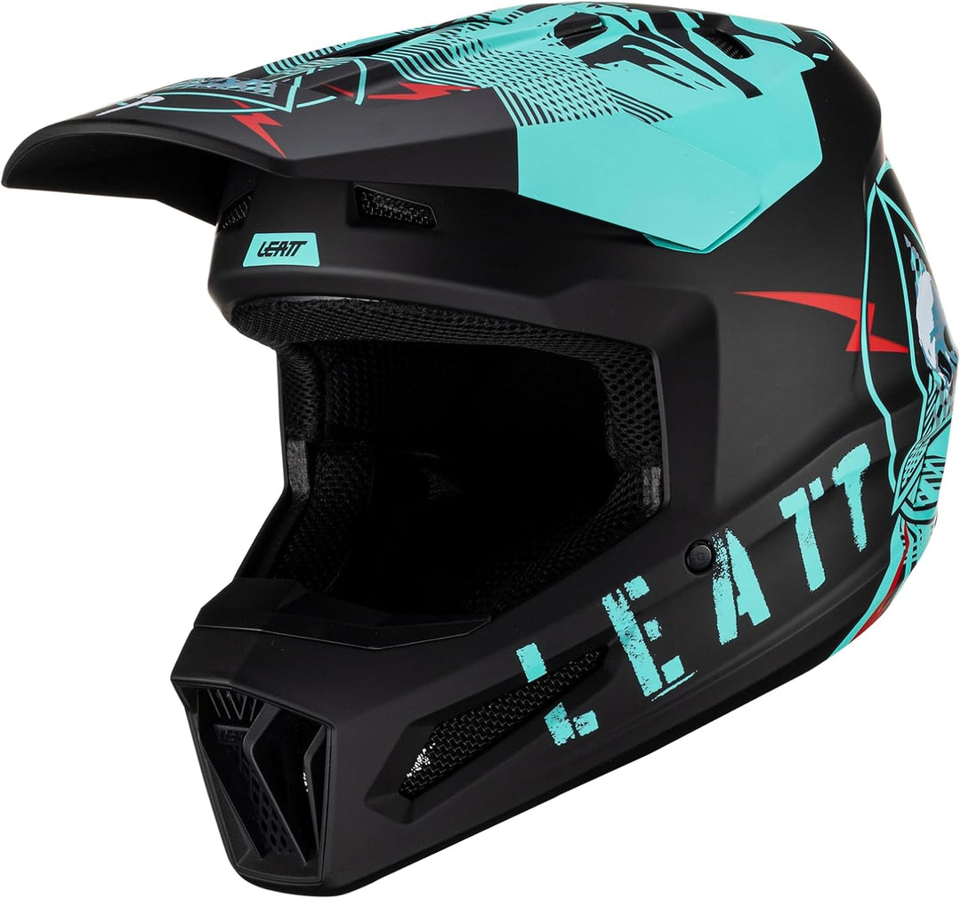 Leatt 2.5 Motocross Helm XL Schwarz Matt/Blau, XL Schwarz Matt/Blau