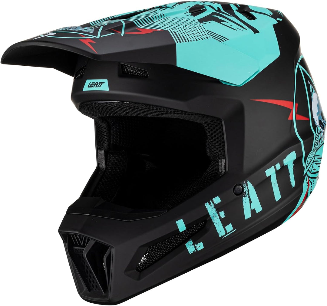Leatt 2.5 Motocross Helm (Black Matt/Blue,XXL (63/64))