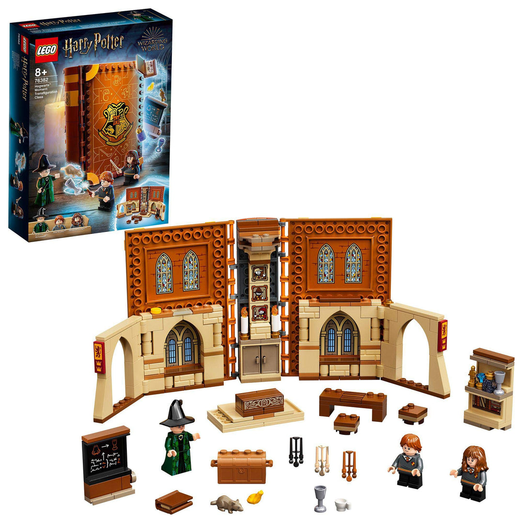 LEGO 76382 Harry Potter Hogwarts Moment: Verwandlungsunterricht Set, Spielzeugkoffer mit Minifiguren