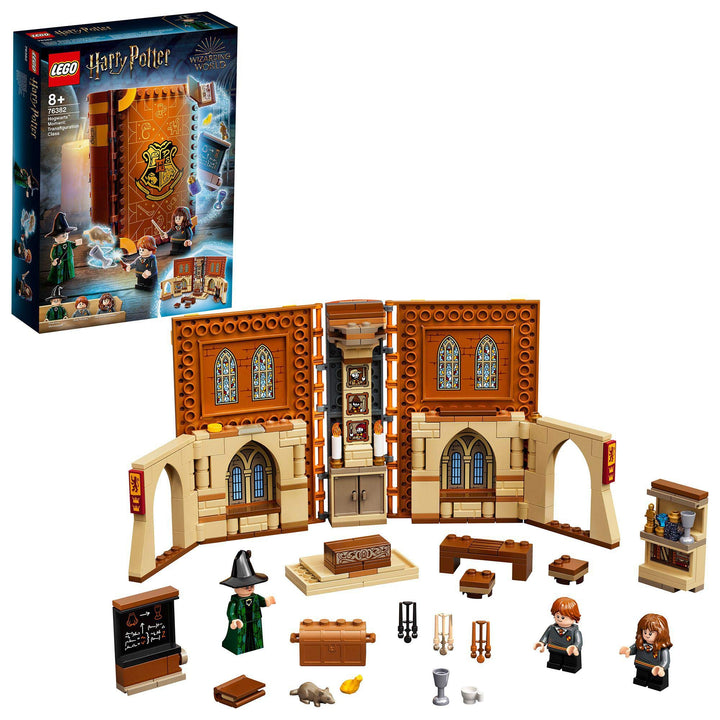 LEGO 76382 Harry Potter Hogwarts Moment: Verwandlungsunterricht Set, Spielzeugkoffer mit Minifiguren
