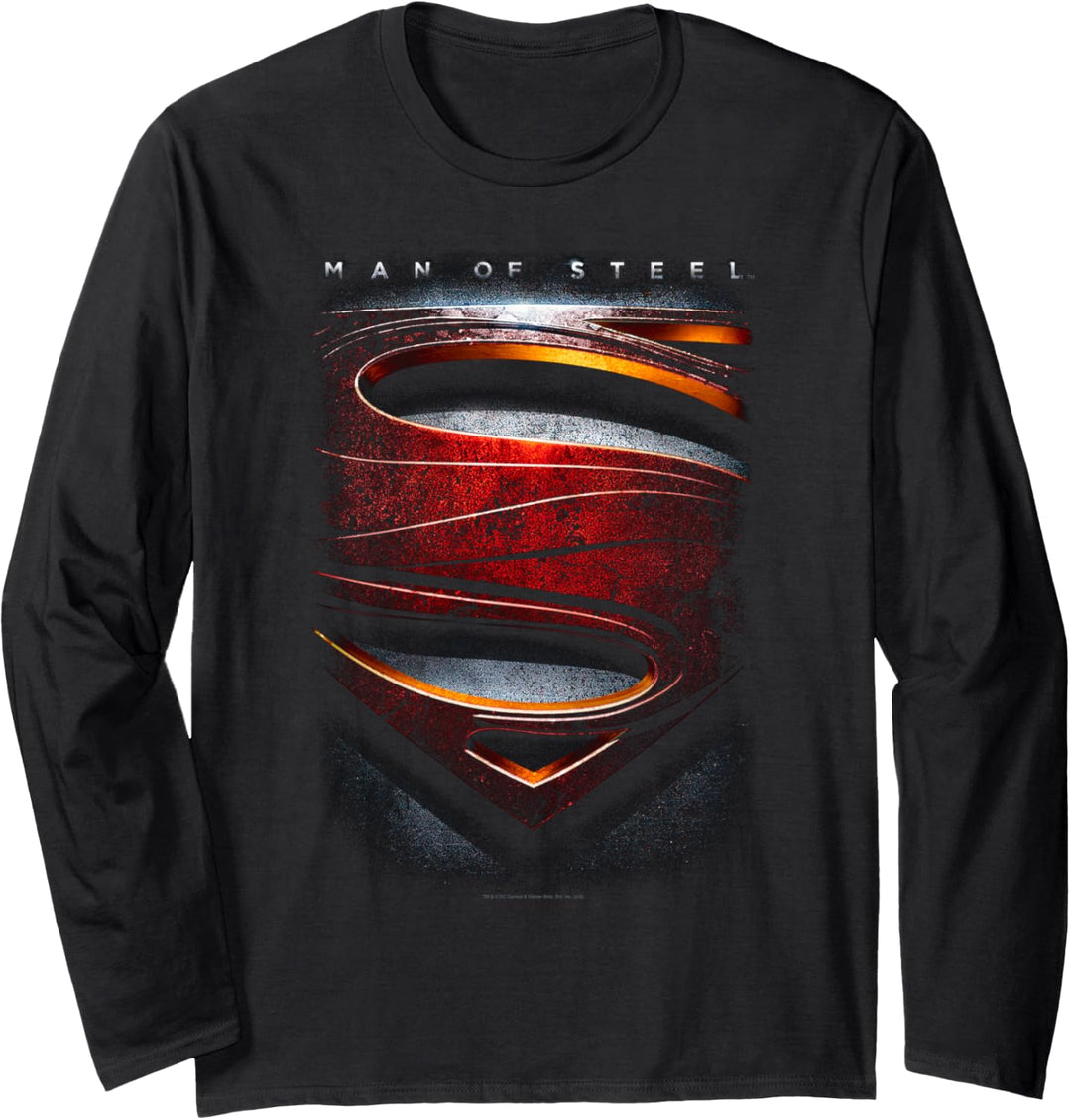 Superman Man of Steel Large Shield Langarmshirt