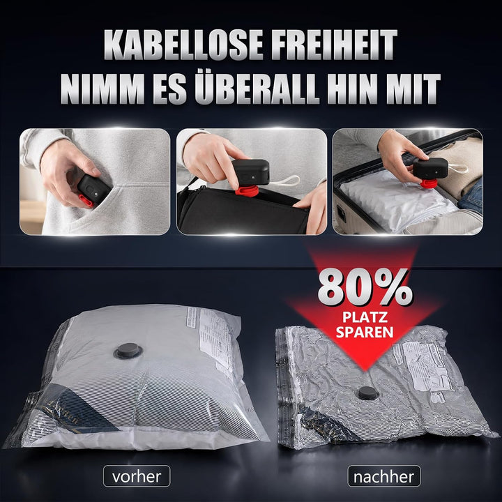 Accenter Vakuumbeutel für Kleidung mit Pumpe – praktisches Reise-Gadget, geeignet als Koffer-Organiz