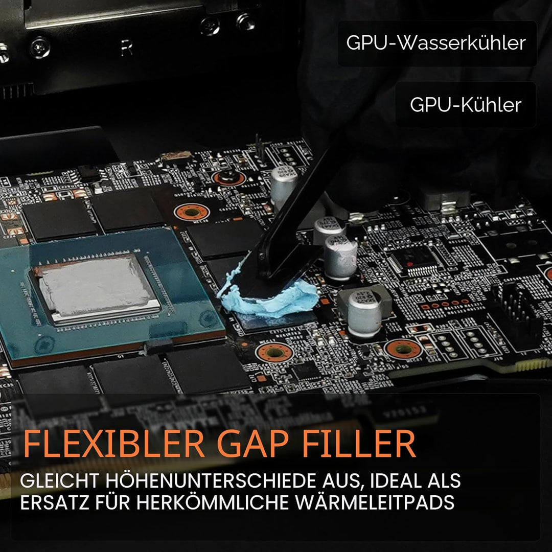 Thermal Grizzly TG Putty Advance – Elektrisch nicht leitender Wärmeleitknete für GPU-Modding und Wär