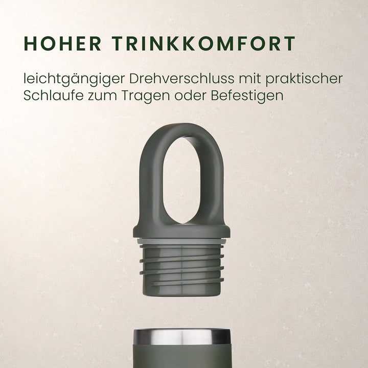 Groenenberg Trinkflasche Edelstahl 500ml oder 750ml | 100% Auslaufsicher | Thermosflasche Kohlensäur