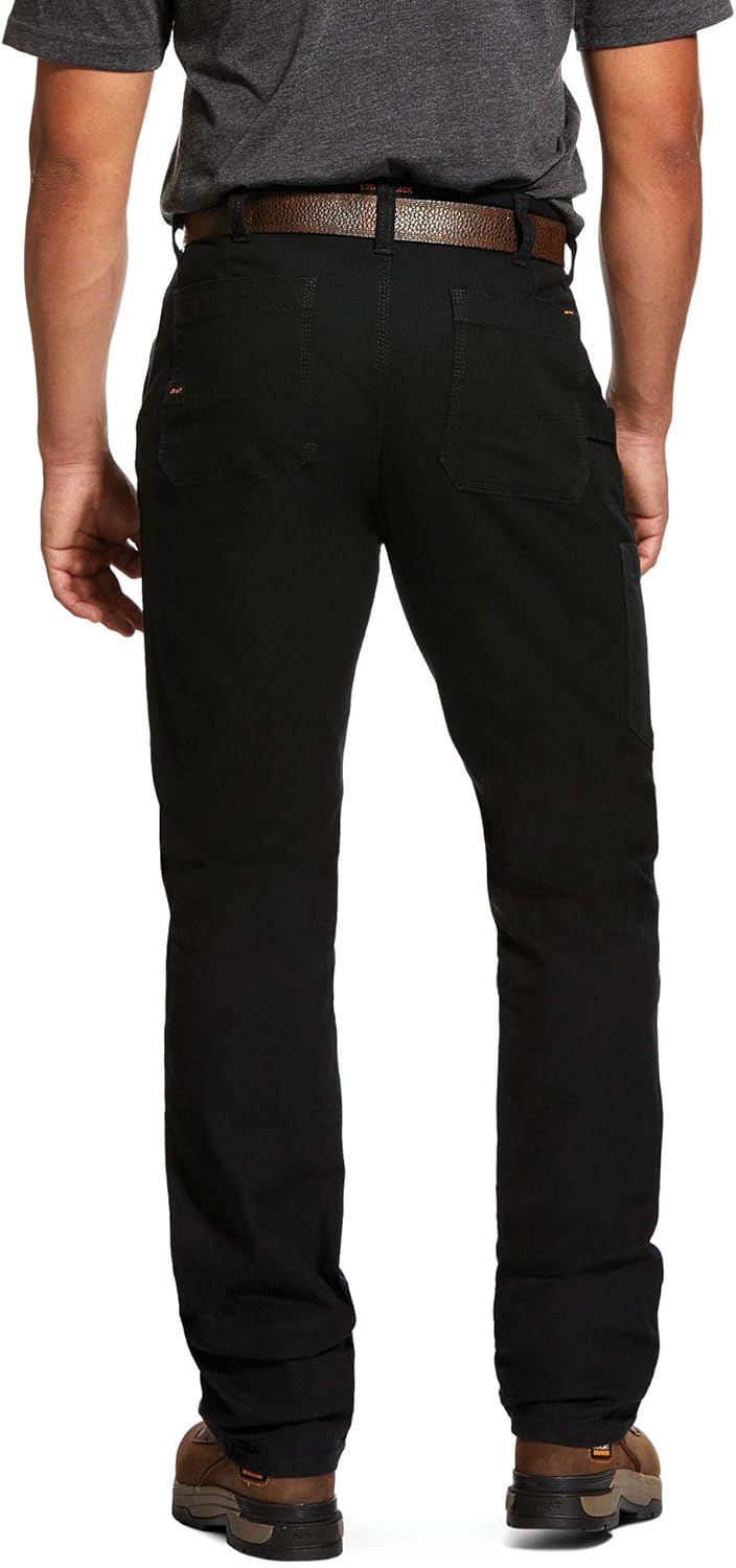 ARIAT Herren Arbeitshose Rebar M4 Herren-Arbeitshose, Stretch-Canvas 30W / 38L Schwarz, 30W / 38L Sc