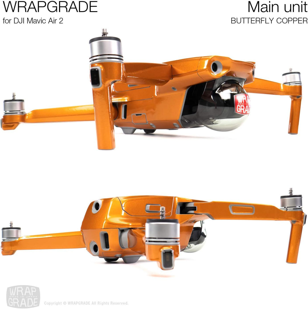 Wrapgrade Main Unit Skin kompatibel mit DJI Mavic Air 2 (Butterfly Copper)
