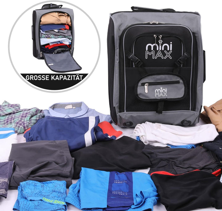 Aerolite Handgepäck Minimax Passt easyjet 45x36x20 Neu 2022 Unter Sitz Trolleys Rucksack Carry On Ha